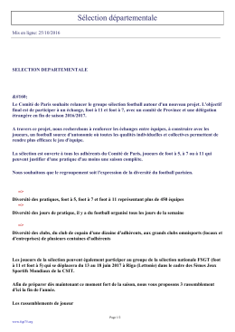 Sélection départementale