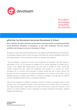 gPartner by Devoteam becomes Devoteam G Cloud