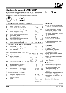 Capteur de courant LTSR 15-NP I = 15 At
