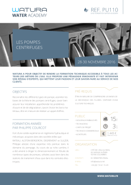 Pompes centrifuges