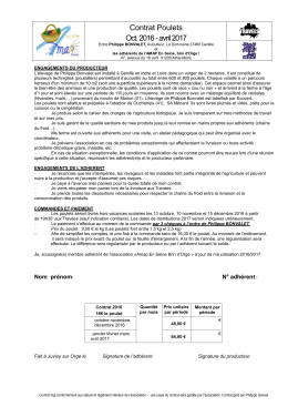 Contrat Poulets Bonvalet oct 2016 avril 2017