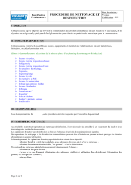 P02 Proc&eacute;dure nettoyage d&eacute;sinfection