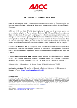 18 October 2016AACC L`AACC accueille Les Papillons de Jour