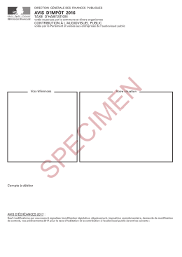 avis d`imp&ocirc;t 2016