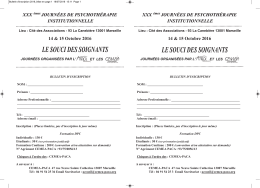 Bulletin d`inscription 2016