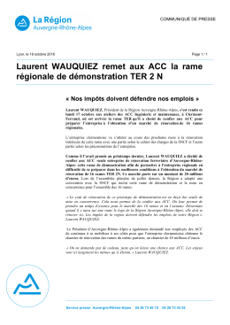 CP 10 18 ACC - Auvergne - Rh&ocirc;ne