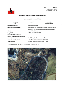 Avis d`enqu&ecirc;te 35/2016