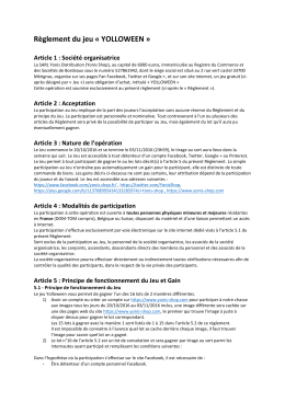 R&egrave;glement du jeu &laquo; YOLLOWEEN