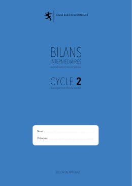 Bilans intermédiaires du développement des compétences