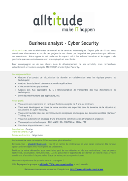 Business analyst - Cyber Security