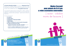 Mode d`accueil pour enfants de 0 à 6 ans et