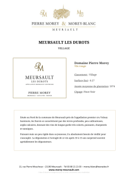 meursault les durots - Domaine Pierre Morey