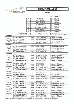 Page 1 ~ CHAMPIONNATR2 - - | Tennis de Table ~ ligue Provence