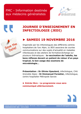 FMC - Information destin&eacute;e aux m&eacute;decins g&eacute;n&eacute;ralistes JOURNEE D