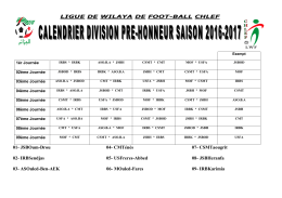 LIGUE DE WILAYA DE FOOT-BALL CHLEF 01- JSBOum