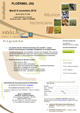 plo&euml;rmel (56) - ARVALIS