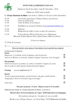 Programme détaillé / bulletin d`inscription