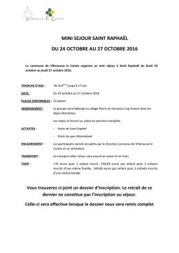 Téléchargez le dossier d`inscription ici - Villeneuve-le