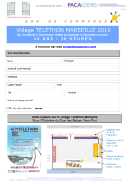 T&eacute;l&eacute;thon 2016 - Paca Loisirs