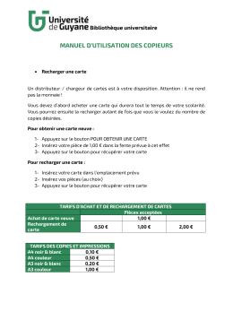 MANUEL D`UTILISATION DES COPIEURS