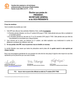proc&eacute;dure de vote