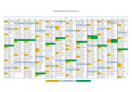CALENDRIER PR&Eacute;VISIONNEL POUR L`ANN&Eacute;E 2017