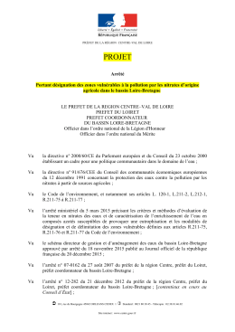 Le projet d`arrêté - DREAL Centre