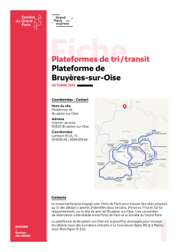 Plateformes de tri / transit Plateforme de Bruy&egrave;res-sur-Oise