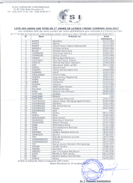 cliquez ici pour voir la liste des admis