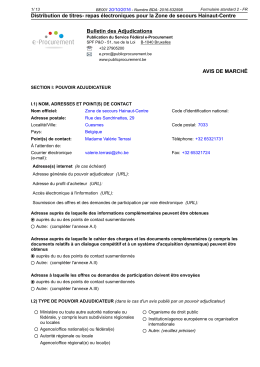 repas &eacute;lectroniques pour la Zone de secours Hainaut