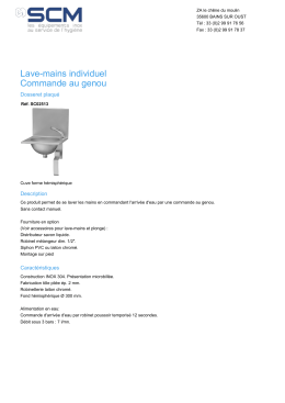 Lave-mains individuel Commande au genou