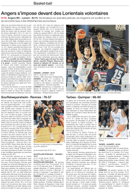 Tarbes - Qui Souffelweyersheim - Rennes : 76-57