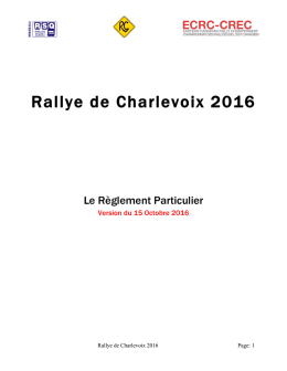 Version fran&ccedil;aise du r&egrave;glement particulier de l`&eacute;dition 2016