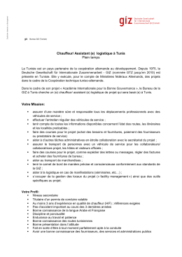 Chauffeur/ Assistant logistique