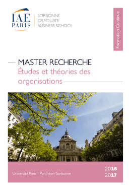 Brochure de présentation 2016