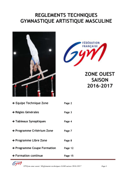 brochure zone ouest - Fédération Française de Gymnastique