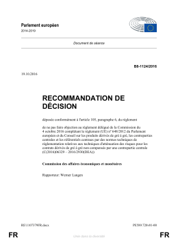 FR FR RECOMMANDATION DE DÉCISION