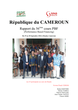 Rapport Cours PBF 56 Douala V201016
