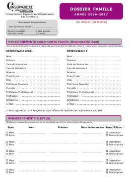Dossier FAMILLE - Conservatoire