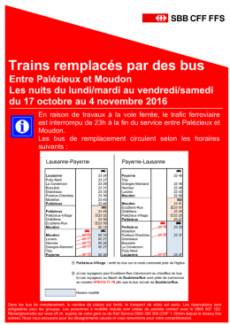 Trains remplacés par des bus