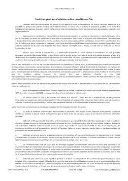 Conditions générales de vente