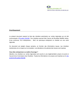 Avertissement - Bruxelles Mobilit&eacute;