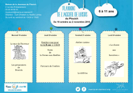 Plouich planning vacances toussaint S1 - Marcq-en