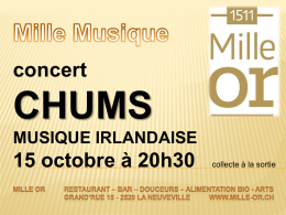 Concert- Samedi 15 octobre - La