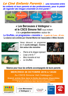 Le Ciné Enfants Parents - CEMEA Languedoc Roussillon