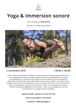 Mer 2 Nov - Soluna Yoga Genève