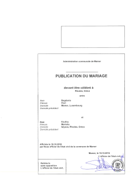Publication de mariage