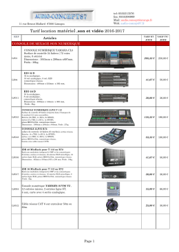 catalogue location sonorisation