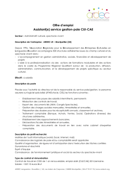 Offre d`emploi Assistant(e) service gestion-paie CUI-CAE