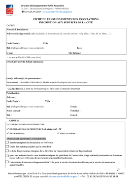 T&eacute;l&eacute;charger la fiche d`inscription